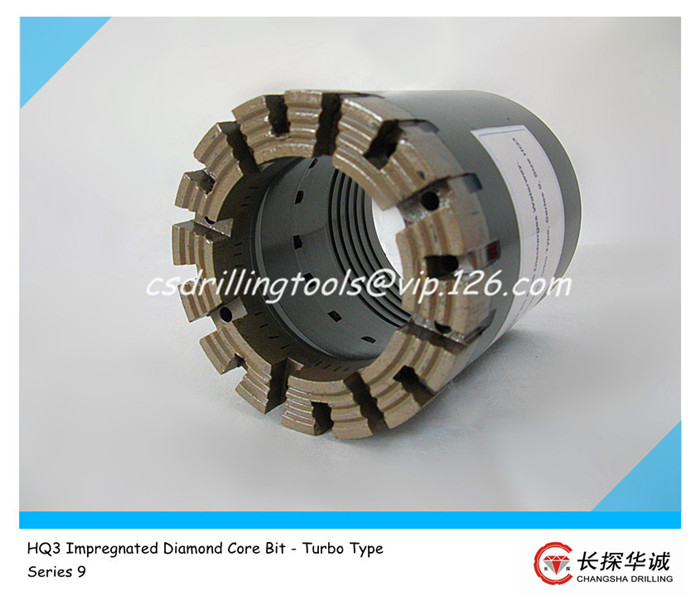 HQ3 Impregnated diamond bit - Turbo Type HQ3 Impregnated diamond bit - Turbo Type
