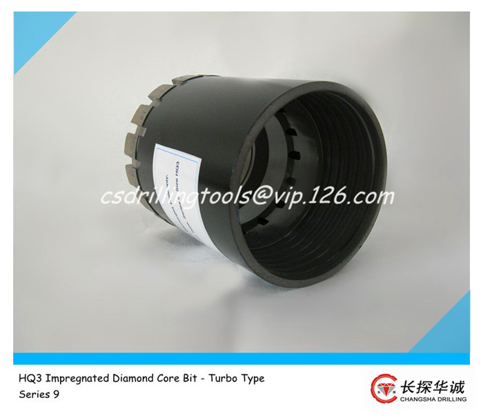 HQ3 Impregnated diamond bit - Turbo Type HQ3 Impregnated diamond bit - Turbo Type